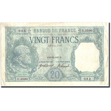 France, 20 Francs, 20 F 1916-1919 ''Bayard'', 1917, 1917-12-19, TB+