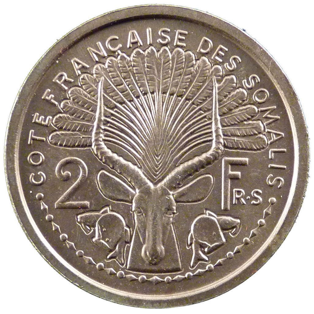 C&ocirc;te Fran&ccedil;aise des Somalis, 2 Francs, 1948, MS(65-70),...