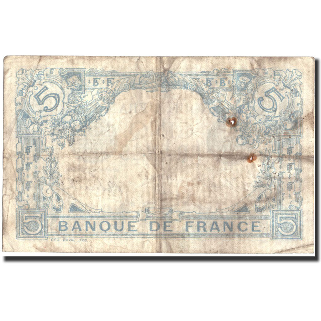 Frankreich, 5 Francs, 5 F 1912-1917 ''Bleu'', 1915, 1915-06-30, SGE