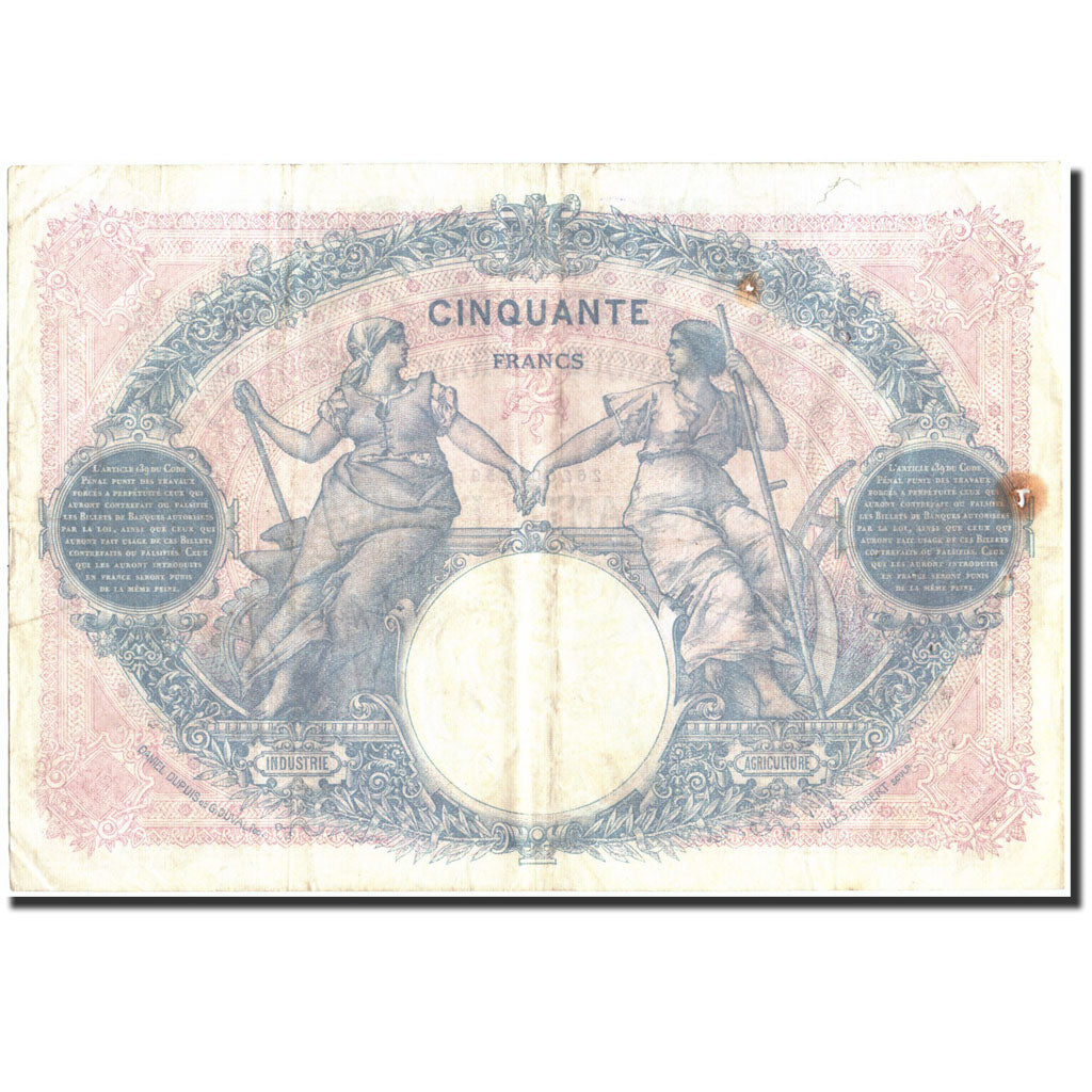 France, 50 Francs, 50 F 1889-1927 ''Bleu et Rose'', 1924, 1924-03-19, TB