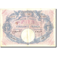 France, 50 Francs, 50 F 1889-1927 ''Bleu et Rose'', 1924, 1924-07-01, VF(20-25)
