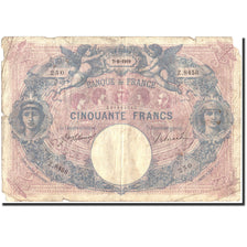 France, 50 Francs, 50 F 1889-1927 ''Bleu et Rose'', 1919, 1919-06-07, VG(8-10)