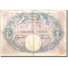 France, 50 Francs, 50 F 1889-1927 ''Bleu et Rose'', 1923, 1923-10-06, B