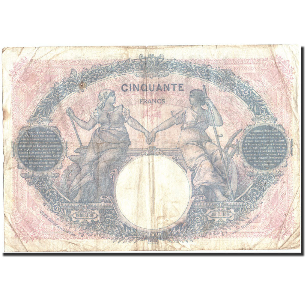 France, 50 Francs, 50 F 1889-1927 ''Bleu et Rose'', 1924, 1924-04-09, F(12-15)