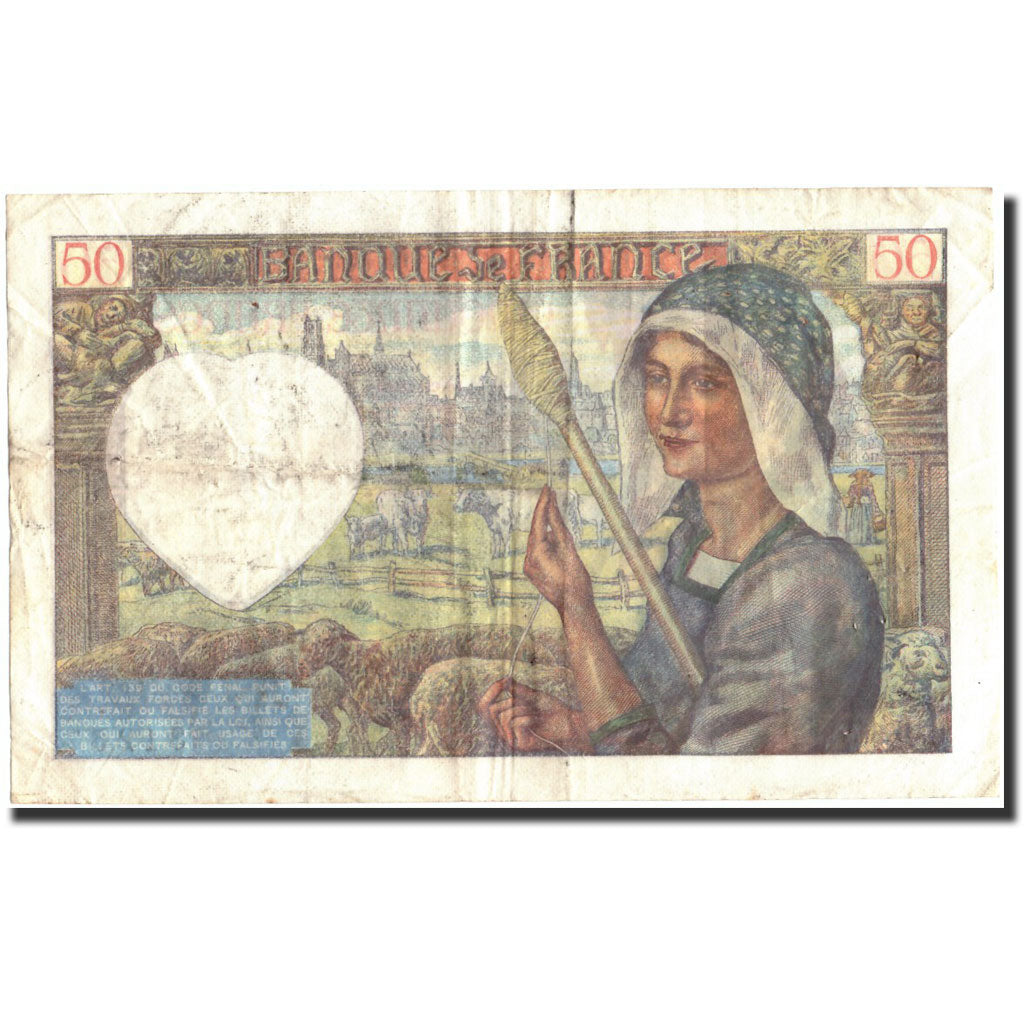Francia, 50 Francs, 50 F 1940-1942 ''Jacques Coeur'', 1940, 1940-09-26, BC+