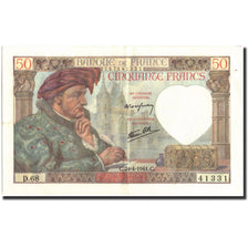 Frankrijk, 50 Francs, 50 F 1940-1942 ''Jacques Coeur'', 1941, 1941-04-24, TTB+