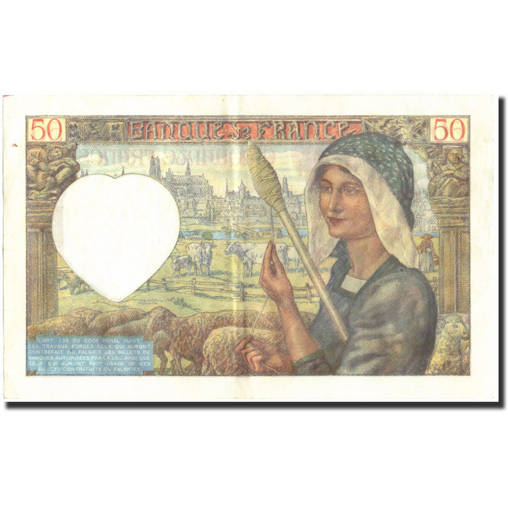 Frankrijk, 50 Francs, 50 F 1940-1942 ''Jacques Coeur'', 1941, 1941-04-24, TTB+