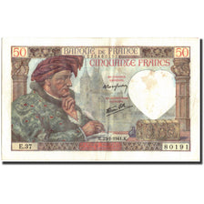 France, 50 Francs, 50 F 1940-1942 ''Jacques Coeur'', 1941, 1941-01-23, TB