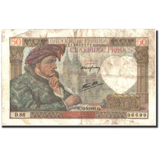 France, 50 Francs, 50 F 1940-1942 ''Jacques Coeur'', 1941, 1941-05-15, TB