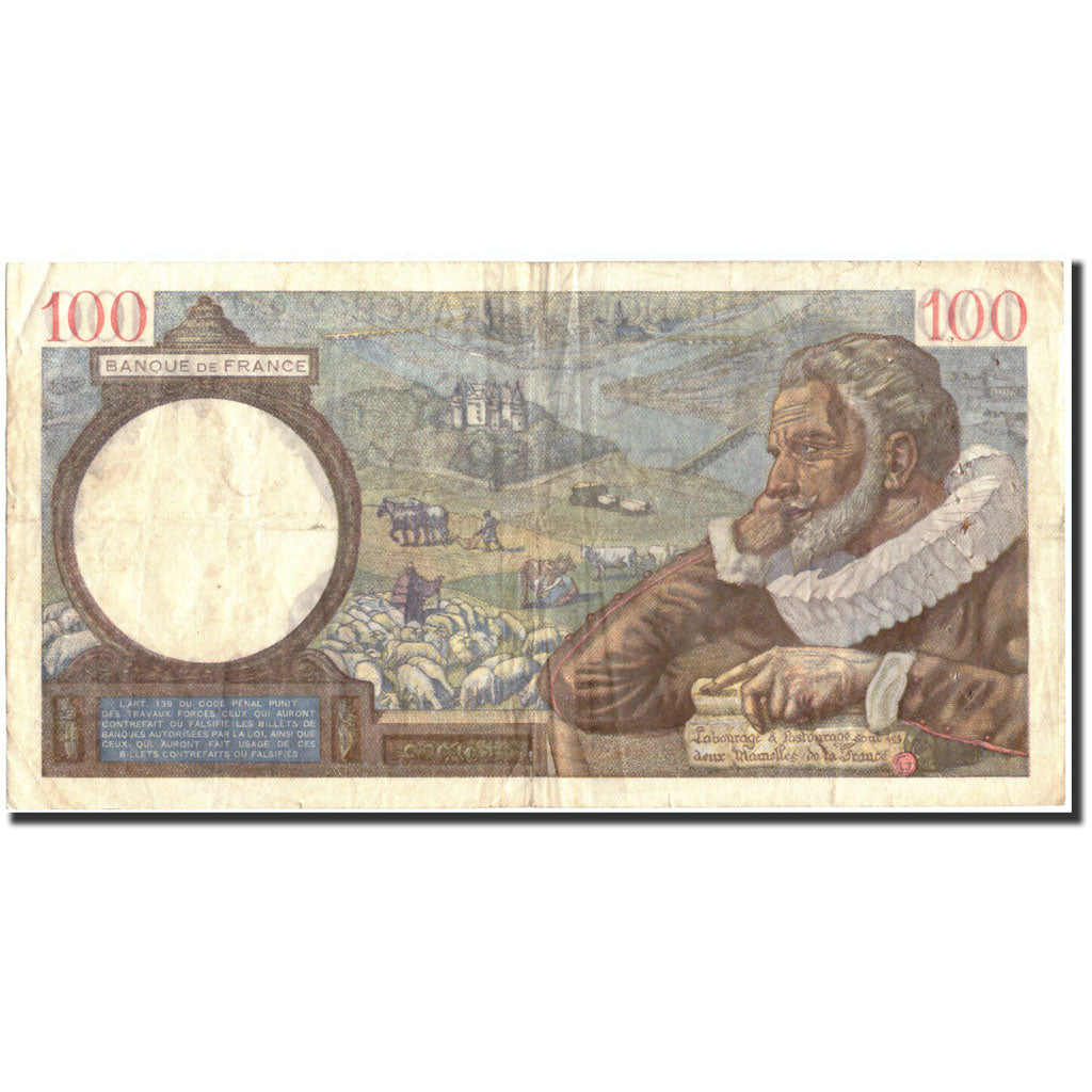 Frankrijk, 100 Francs, 100 F 1939-1942 ''Sully'', 1940, 1940-12-05, TB+