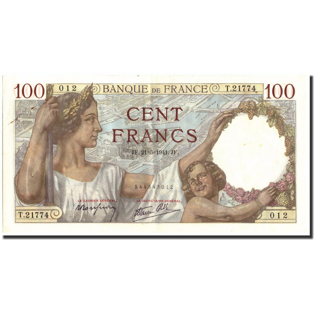 Frankreich, 100 Francs, 100 F 1939-1942 ''Sully'', 1941, 1941-05-21, SS