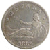 Spain, 2 Pesetas, 1869, Madrid, KM #654, VF(20-25), Silver, 27, 9.80