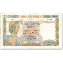 France, 500 Francs, 500 F 1940-1944 ''La Paix'', 1941, 1941-06-26, VF(20-25)
