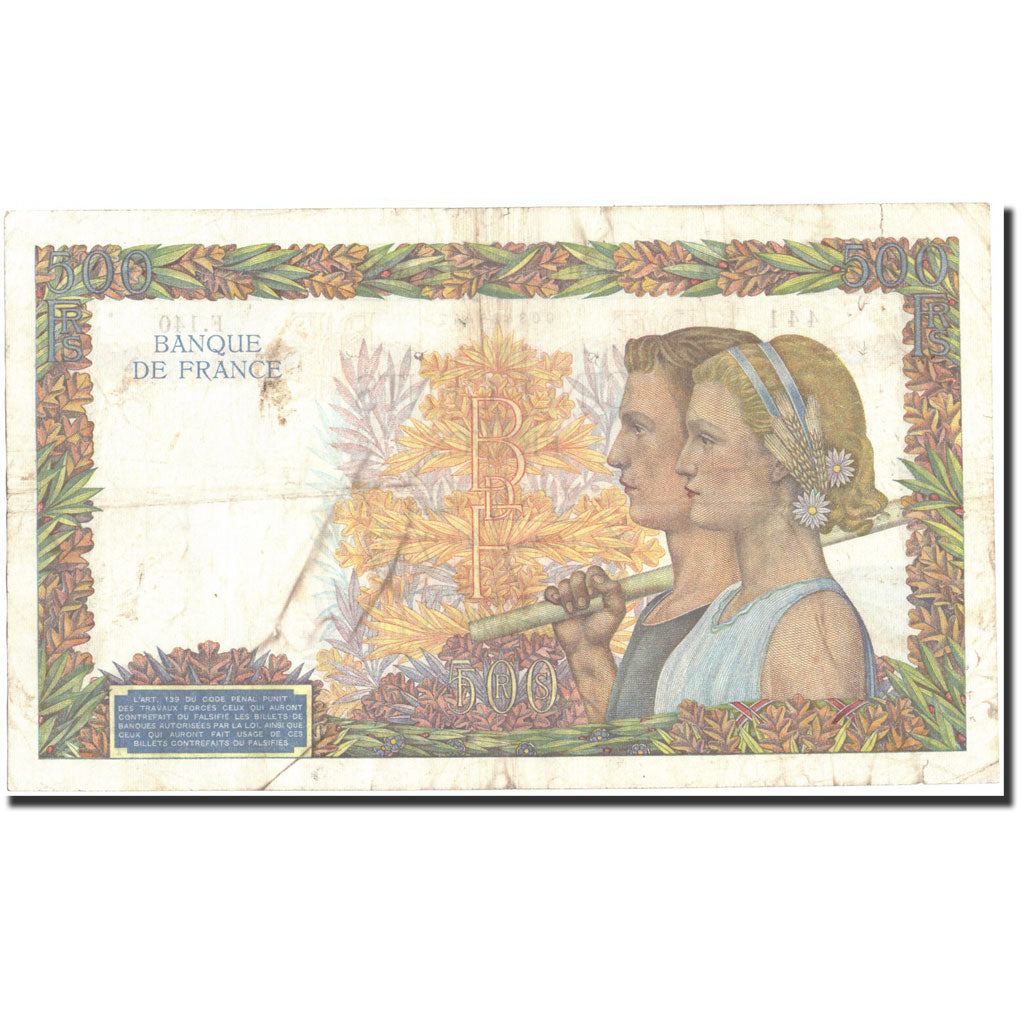 France, 500 Francs, 500 F 1940-1944 ''La Paix'', 1940, 1940-05-16, TB