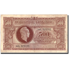 Francja, 500 Francs, Marianne, 1945, Undated (1945), EF(40-45), Fayette:VF11.1
