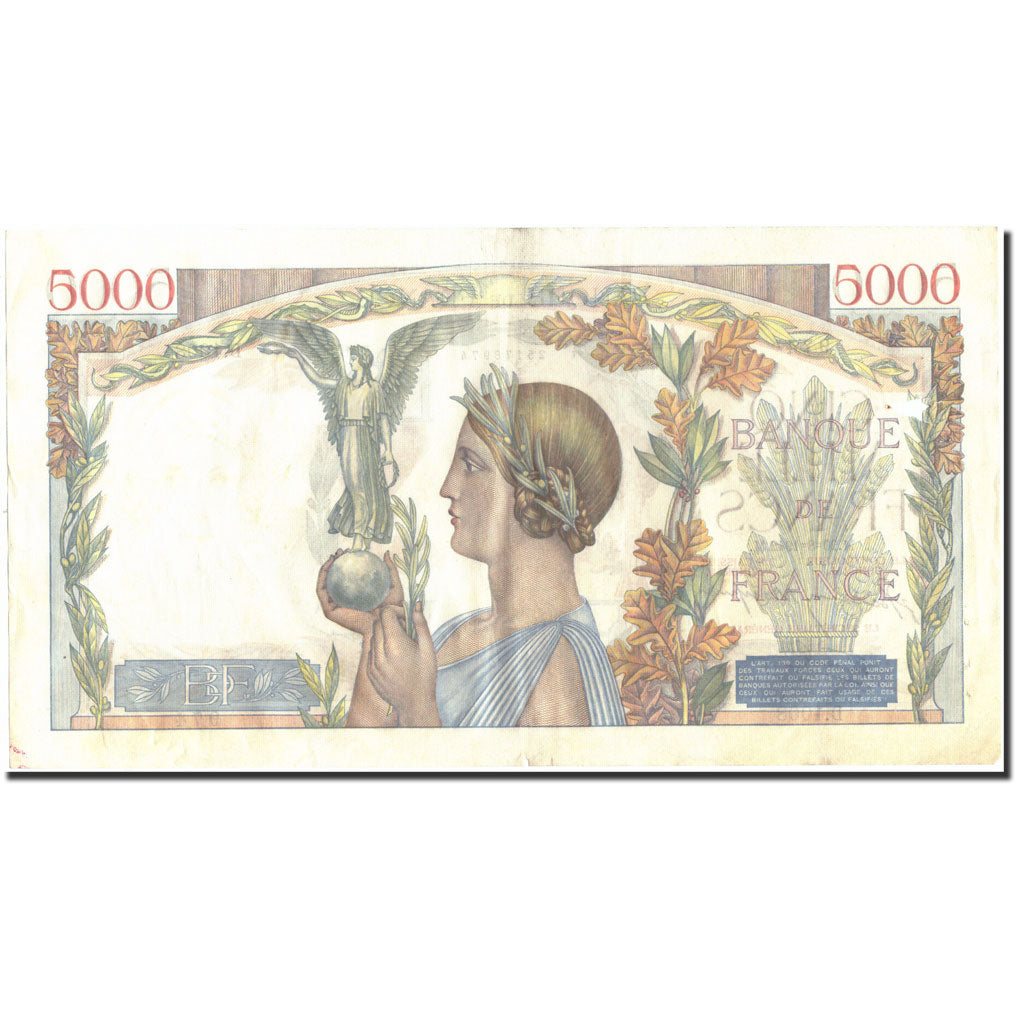 France, 5000 Francs, 5 000 F 1934-1944 ''Victoire'', 1942, 1942-08-20