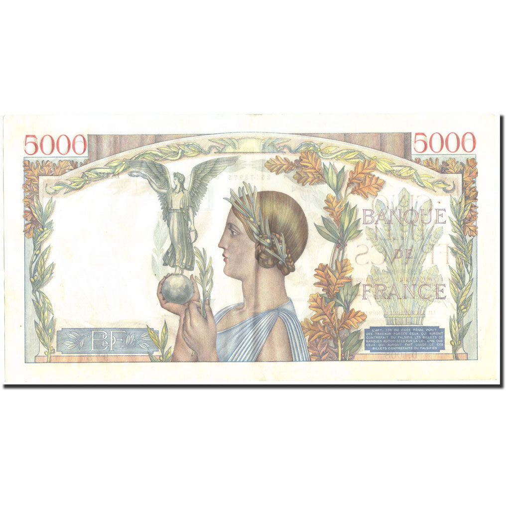 France, 5000 Francs, 5 000 F 1934-1944 ''Victoire'', 1942, 1942-08-20