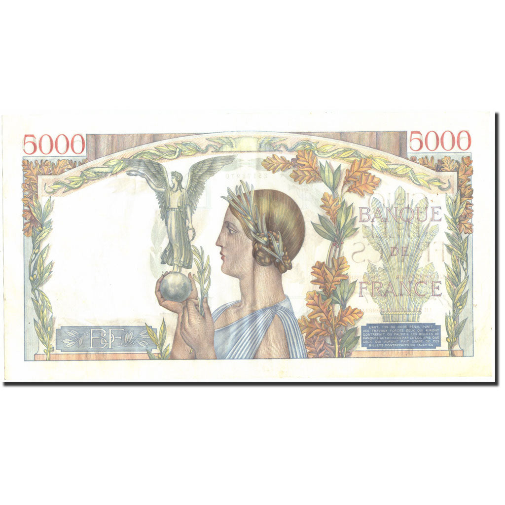 France, 5000 Francs, 5 000 F 1934-1944 ''Victoire'', 1942, 1942-08-20