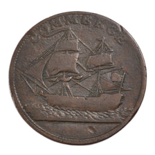 UNITED STATES, Halfpenny, 1781, KM #Tn30, EF(40-45), Copper, 7.70