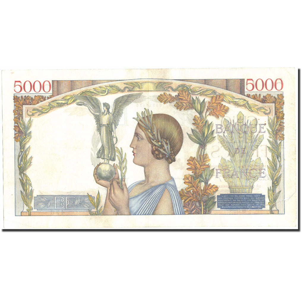 France, 5000 Francs, 5 000 F 1934-1944 ''Victoire'', 1939, 1939-10-19