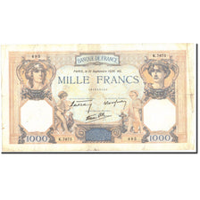 Francia, 1000 Francs, 1 000 F 1927-1940 ''Cérès et Mercure'', 1939