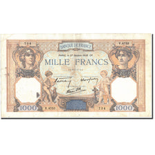 France, 1000 Francs, 1 000 F 1927-1940 ''Cérès et Mercure'', 1938, 1938-10-27
