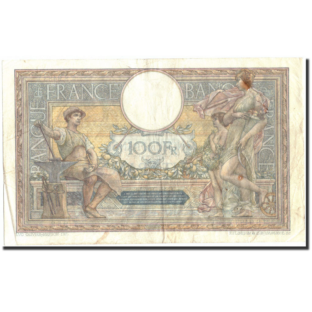 Frankreich, 100 Francs, 100 F 1908-1939 ''Luc Olivier Merson'', 1923