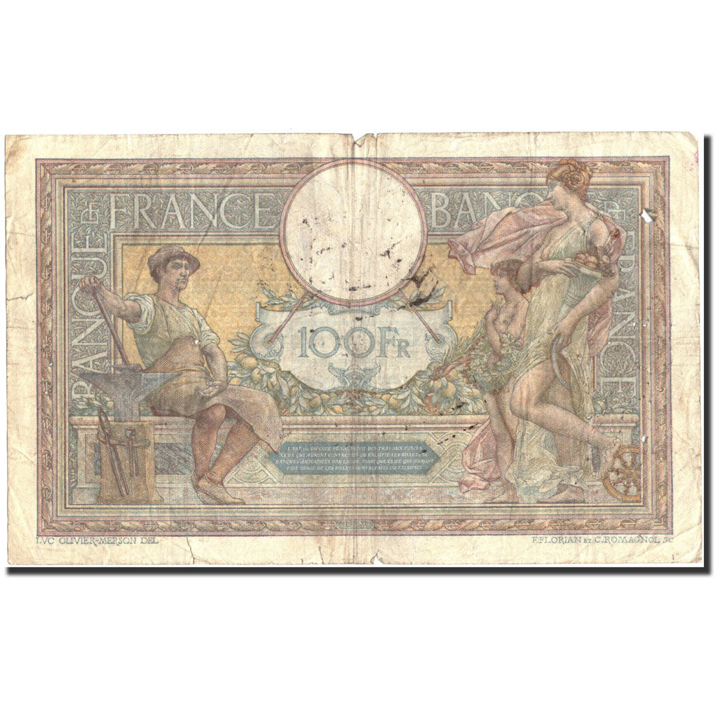 France, 100 Francs, 100 F 1908-1939 ''Luc Olivier Merson'', 1923, 1923-11-14