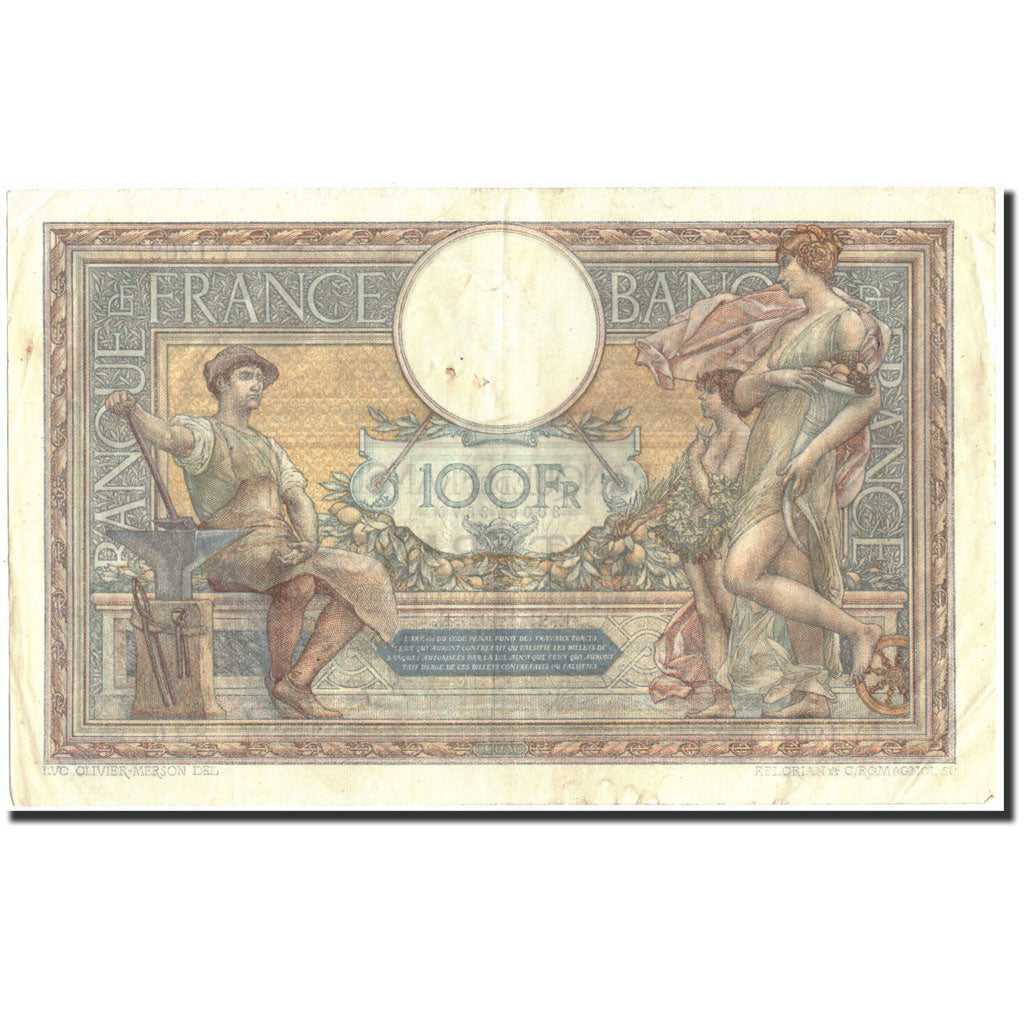France, 100 Francs, 100 F 1908-1939 ''Luc Olivier Merson'', 1925, 1925-03-24
