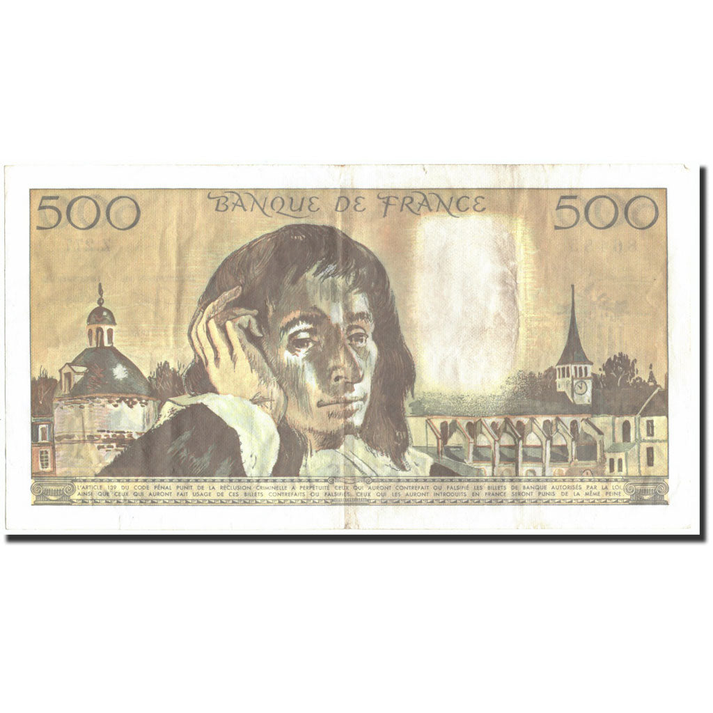 Francia, 500 Francs, 500 F 1968-1993 ''Pascal'', 1988, 1988-03-03, BB