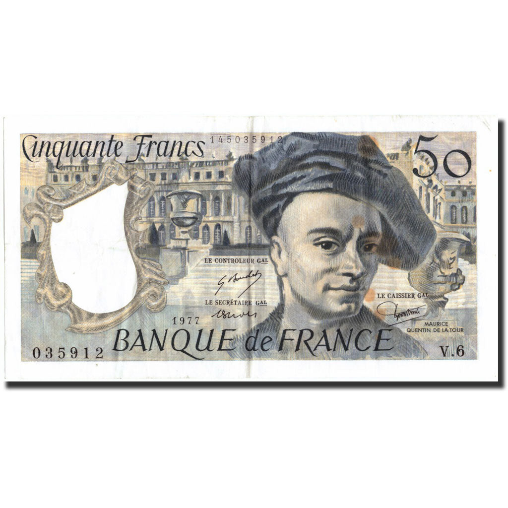 France, 50 Francs, 50 F 1976-1992 ''Quentin de La Tour'', 1977, 1977, EF(40-45)