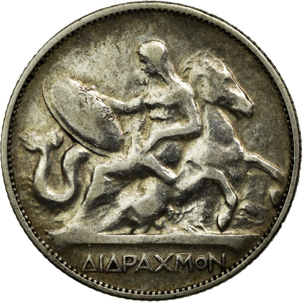 Coin, Greece, George I, 2 Drachmai, 1911, EF(40-45), Silver, KM:61