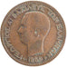 GREECE, 10 Lepta, 1869, Strassburg, KM #43, EF(40-45), Copper, 9.80