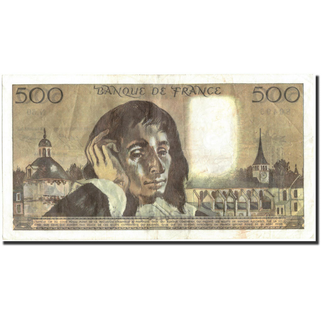 Francia, 500 Francs, 500 F 1968-1993 ''Pascal'', 1975, 1975-11-06, BC+