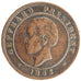 Haiti, 20 Centimes, 1863, Heaton, KM #41, EF(40-45), Copper, 7.90