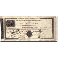 France, 20 Francs, An 12 (1804), F(12-15), KM:S245b