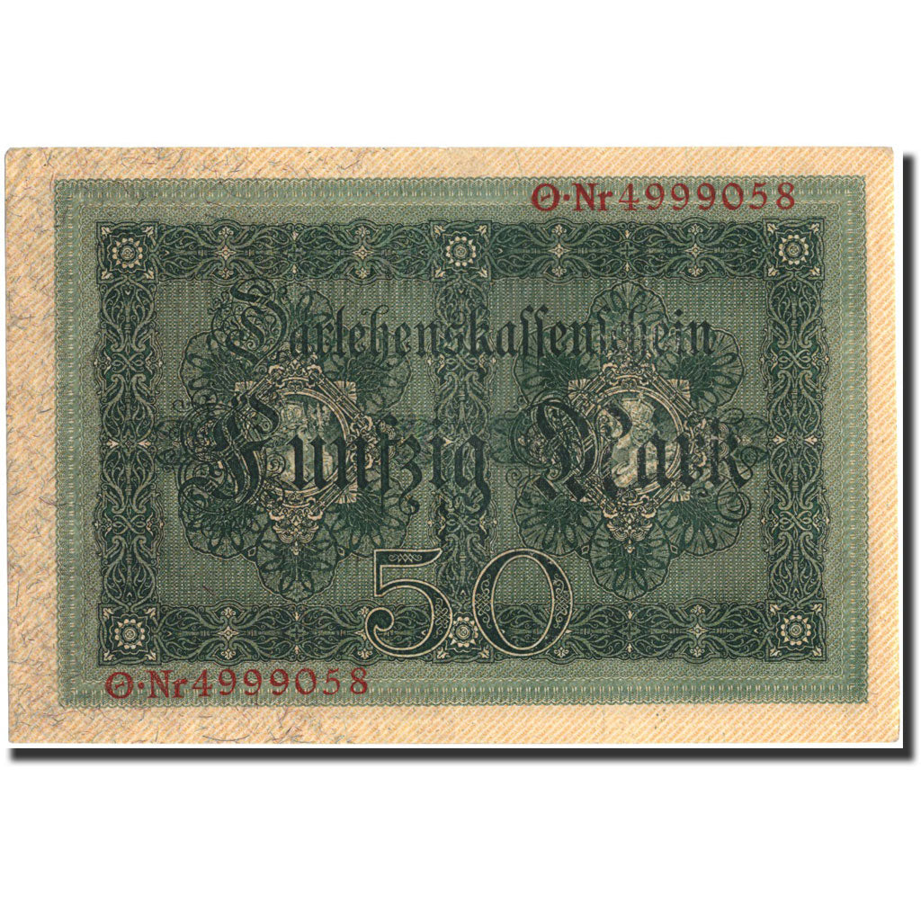 Banknote, Germany, 50 Mark, 1914, 1914, KM:49b, AU(55-58)
