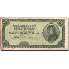 Billet, Hongrie, 100 Million Milpengö, 1946, 1946, KM:130, TTB
