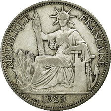 Moneta, Indocina francese, 20 Cents, 1929, Paris, MB+, Argento, Lecompte:229