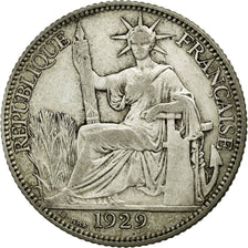 Coin, French Indochina, 20 Cents, 1929, Paris, VF(30-35), Silver, Lecompte:229