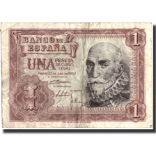 Banknot, Hiszpania, 1 Peseta, 1953, 1953-07-22, Egzemplarz, KM:144a, VF(30-35)