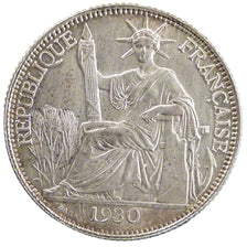 Indochine, 20 Cent, 1930, Paris, AU(55-58), Silver, Lecompte #230, 5.40