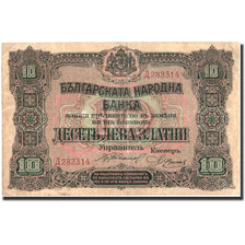 Banknote, Bulgaria, 10 Leva Zlatni, 1917, 1917, KM:22a, EF(40-45)