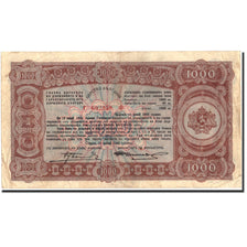 Billet, Bulgarie, 1000 Leva, 1943, 1943, KM:67L, TTB