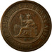 Moneda, Indochina francesa, Cent, 1886, Paris, MBC+, Bronce, Lecompte:38