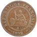 Indochine, 1 Cent, 1892, Paris, EF(40-45), Copper, Lecompte #43, 10.00