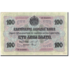 Geldschein, Bulgarien, 100 Leva Zlato, 1916, 1916, KM:20b, SS