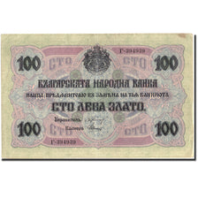 Banconote, Bulgaria, 100 Leva Zlato, 1916, 1916, KM:20b, BB+