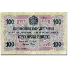 Banknote, Bulgaria, 100 Leva Zlato, 1916, 1916, KM:20b, EF(40-45)