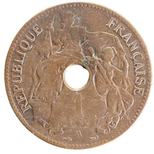 Indochine, 1 Cent, 1896, Paris, AU(55-58), Copper, Lecompte #50, 7.20